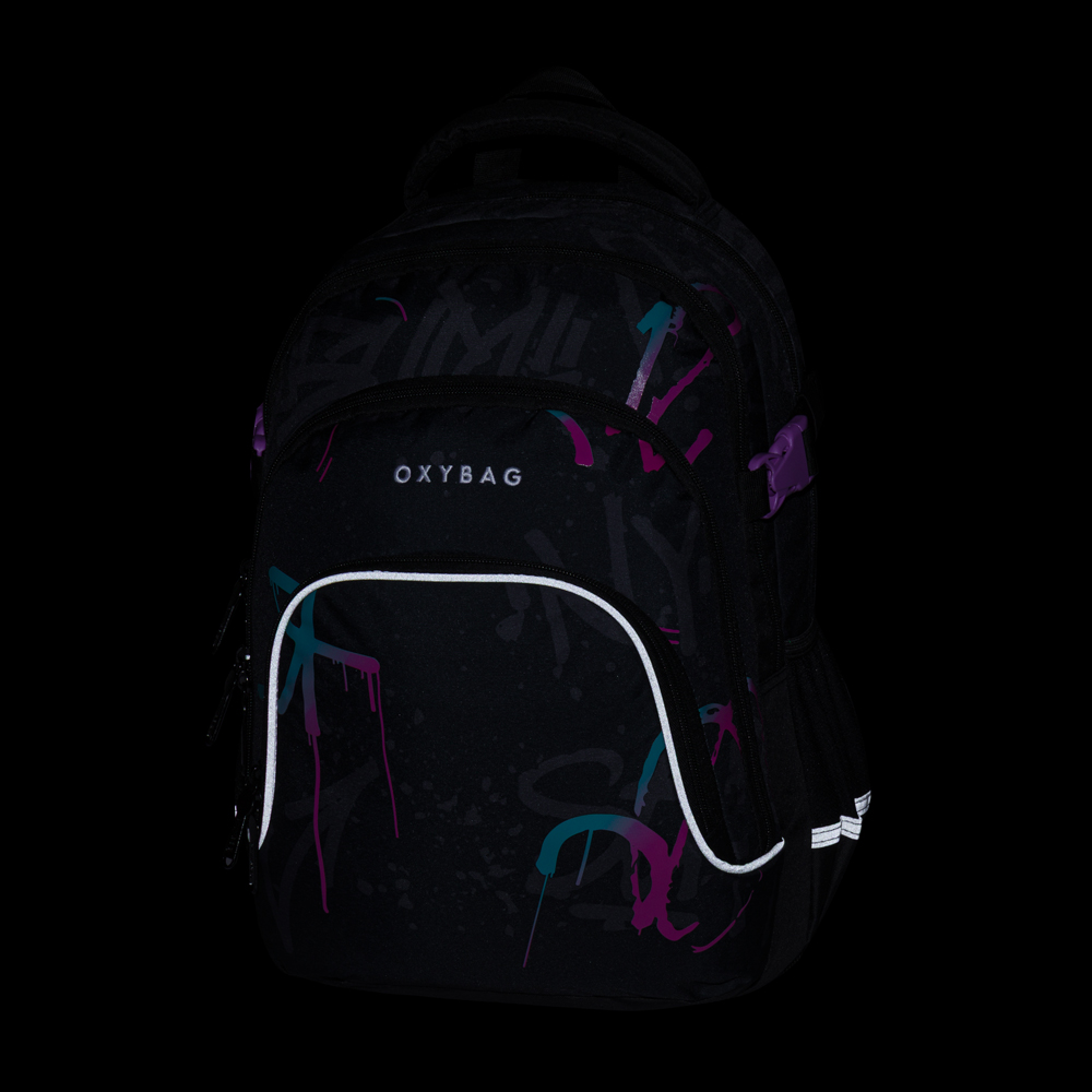 Studentský batoh OXY SCOOLER Graffiti Pink